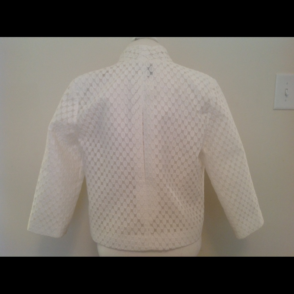 Vintage Connie Roberson White Silk Jacket View 2
